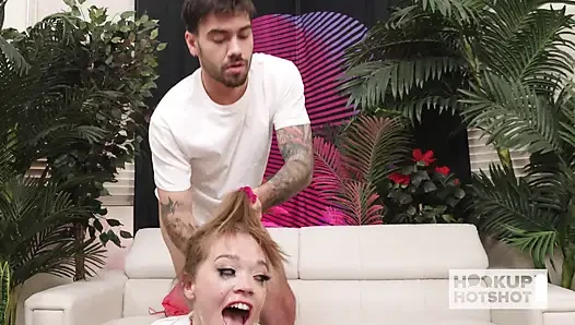 Big Cock Boss Gets His Meat Sucked Clean By Cute Katie Kush!