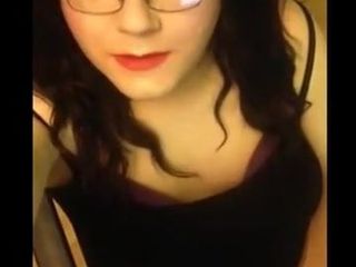 sexy sissy masturbate with little cock front cam