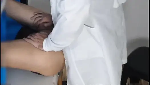 Gynecologist Examines Married Woman Behind the Scenes and Husband Doesn't See!