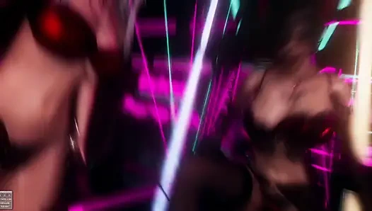 B023 Three Women Whipping Human Slaves in POV