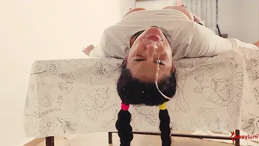 Grobe und bizarre anale dominanz mit schmutzigem gesichtsfick und orgasmusverweigerung für versaute PAWG Nuria Millan