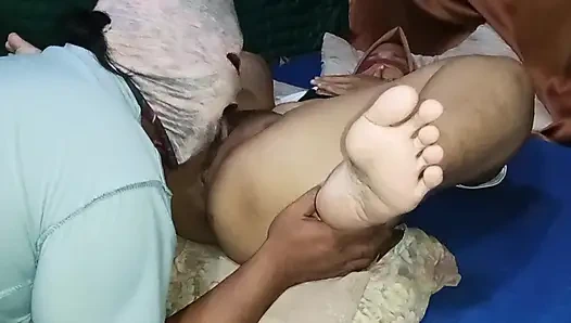 Indonesian licking neighbor's wife's pussy