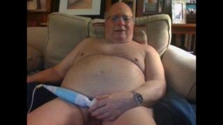 El abuelo jugar en webcam