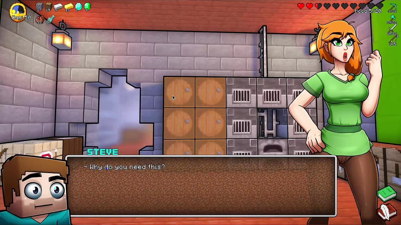 Alex Sucks Steve Through a Gloryhole! Sloppy Blowjob HornyCraft Minecraft Parody