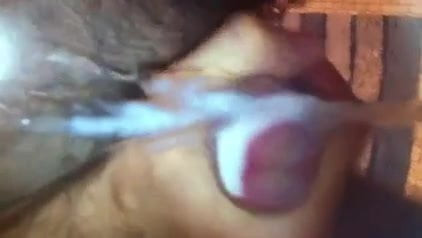 Cum load against glass on your face