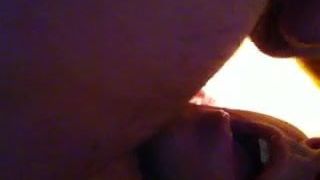 Self Blowjob Sucking My Balls with Self Cumshot in Mouth