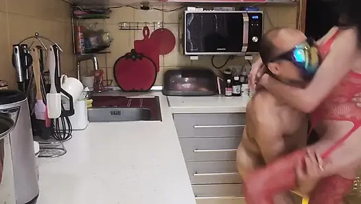 Mature couple performers filming home passion anal