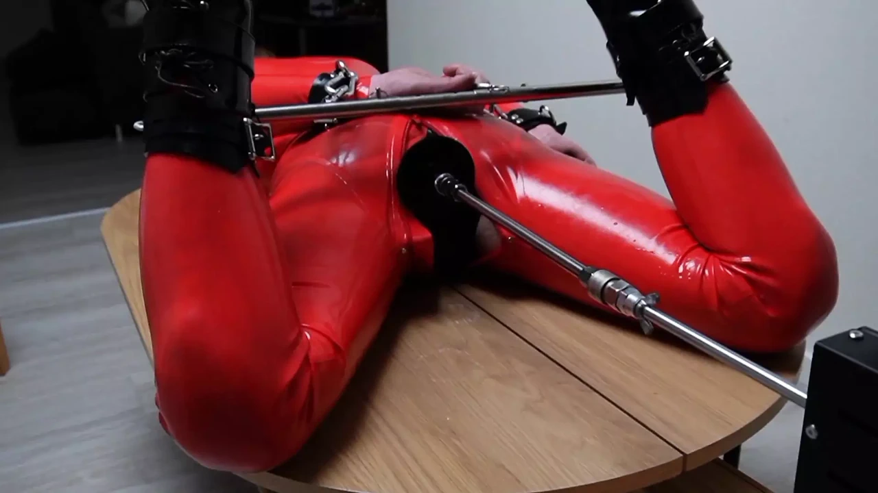 Selfbondage fucked by machine gone wrong