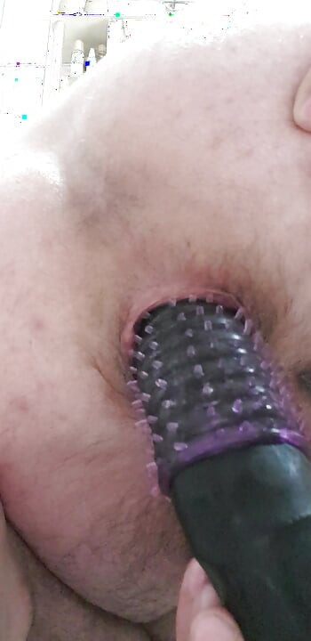 Anal sex vibrator with a spike