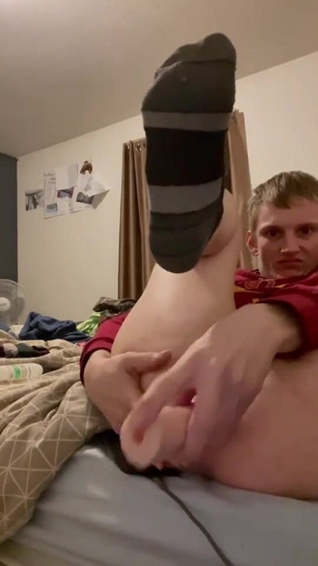 Must-share moment from "Spun Twink boy toys himself"