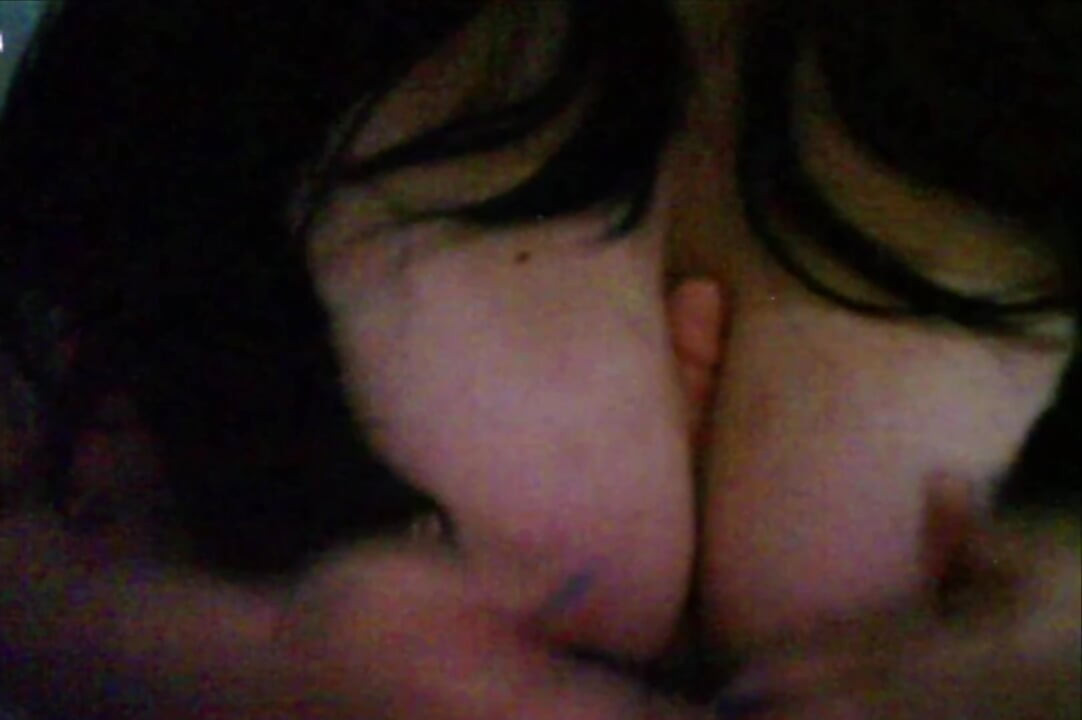 Chubby Hotwife with huge tits watching hentai while playing with a Big cock dildo #10