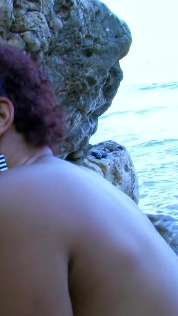 Captivating moment from "This Blackie likes it hard on the beach !"