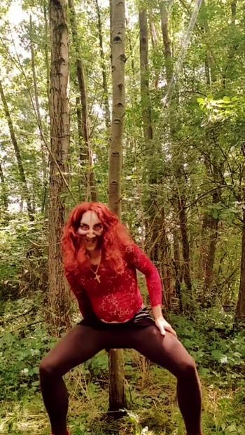 Demon bitch loves hardcore erotic action in the woods