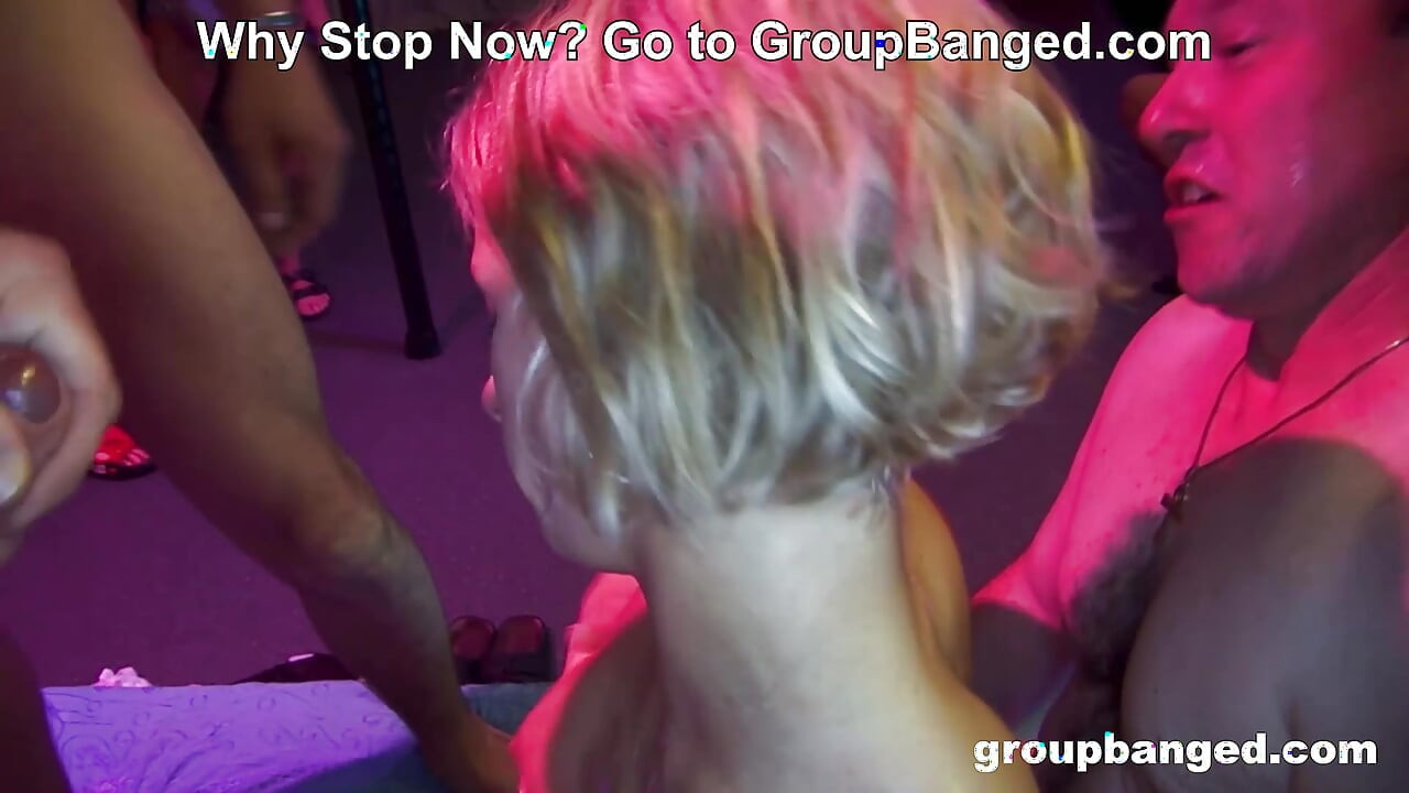WOW! Trying Hard to Squeeze them All in One Hole at GroupBanged