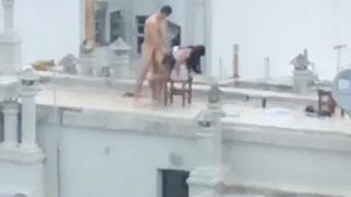 Fodendo a ulher no terraco Fucking his wife on the terrace