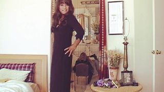 Black Long Dress Dancing & Teasing