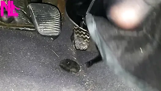 Pedal Pumping and Unzipping My Black Leather High Heeled Boots