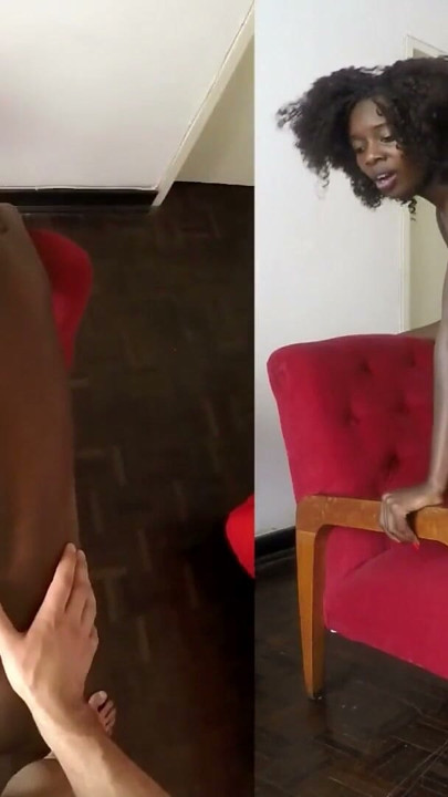 This AMATEUR EBONY model said no ANAL to her boyfriend... then offered her VIRGIN ASS for fame | Clip 2