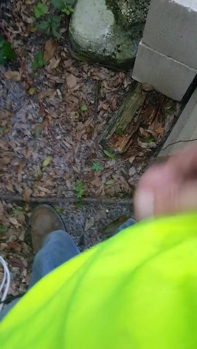 Peeing then jerking off