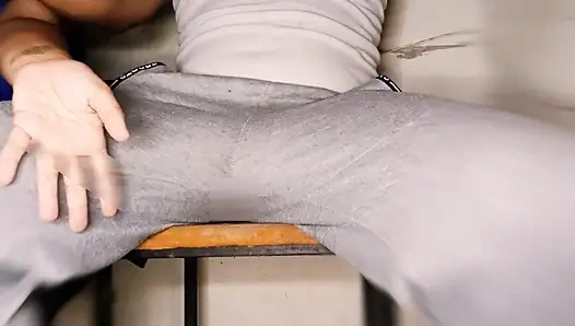 The easy girl in my class gives me a handjob at the back of the classroom while the other students are studying.