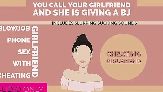 ТОЛЬКО АУДИО - неверная подруга разговаривает по телефону о сексе с тобой, пока она дает твоему другу голову