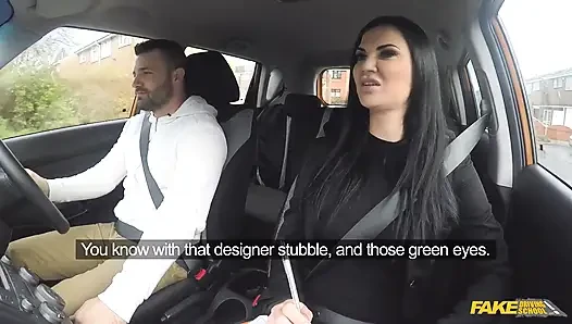 Fake driving school - jasmine jae si cewek hot rambut cokelat lagi asik pamer tubuh max di dalam mobil dan ngentot gaya doggy habis-habisan sampai mengerang keenakan