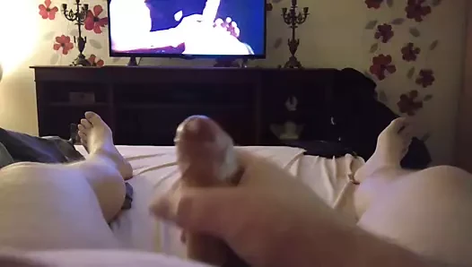 Geil beim Porno Gewichst