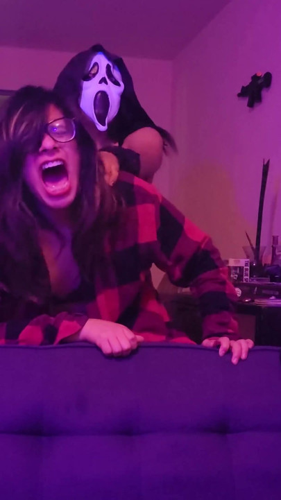 Ghostface fuck hard a nerdy femboy | Clip 1