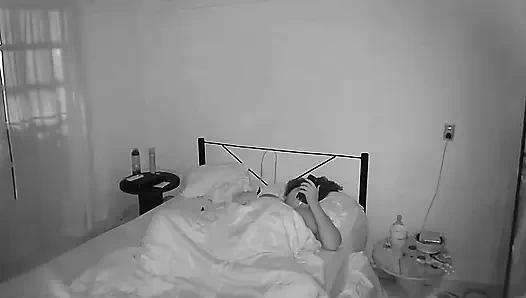 Chubby Pregnant Girlfriend Masturbates While I Spy on Her on Camera