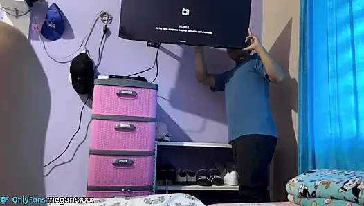 My neighbor helped me fix the TV and won a prize for collaborator.
