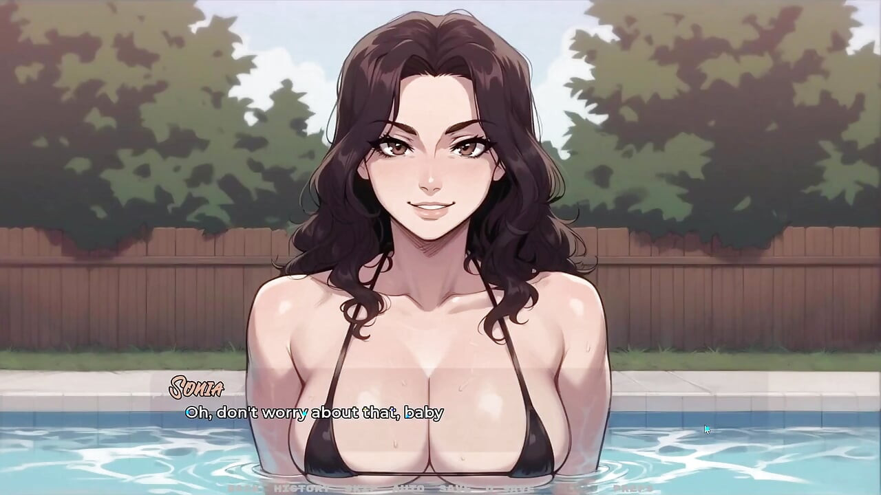 Min nye kjæreste taboo hentai spill ep.53 min trinn MILF gikk fra bikini til toppløs med sin lesbiske venn!