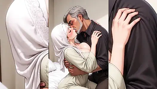 Мусульманские крошки в хиджабе унизили и имеют уродливые толстые грязные старики - сжали, поцелуи, жестко трахнули, часть 2