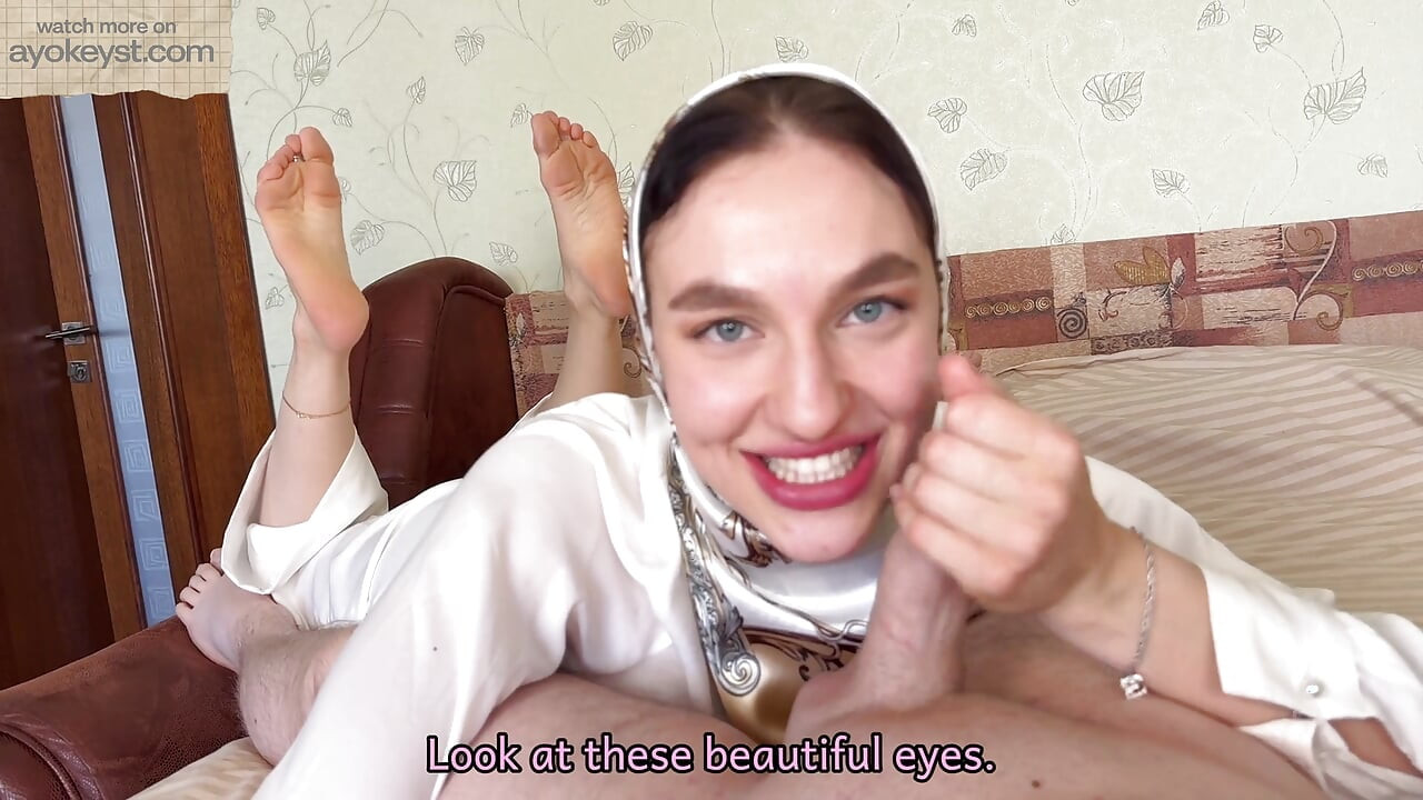 Deepthroat And Footjob by Sexy Beauty In Headscarf