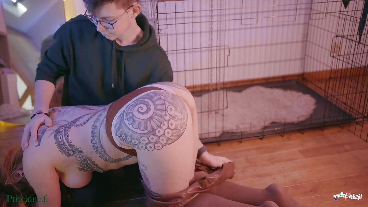 Redhead Sex Slave, He Does What He Wants!