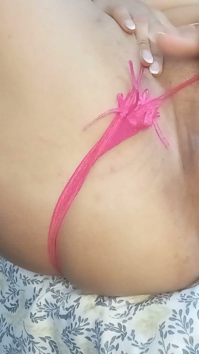 Using my birthday gift and my stepbrother I slide my fingers inside until I cum from my juicy pussy. | Clip 3