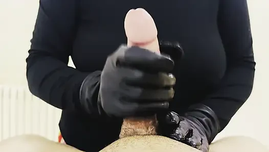 straw with gloves