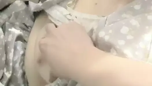 Fondling My Chinese Granny Small Saggy Tits