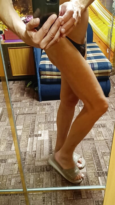 I'm filming myself in panties.