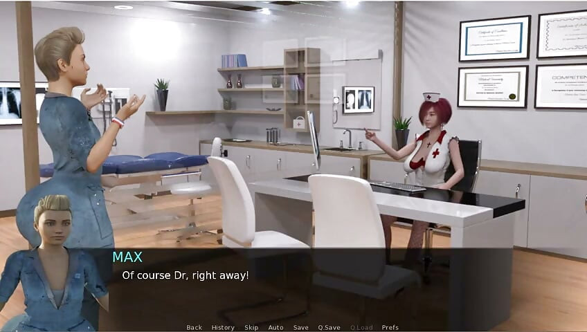 Futa Groves - 游戏玩法 - 角色扮演 - 大屁股娘娘腔被Futa护士干 - 菊花内插菊花