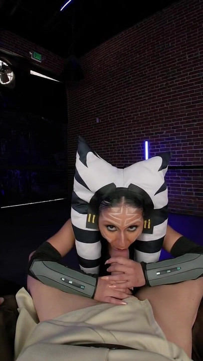 Must-see moment from "VR Conk: Ahsoka From Star Wars Blows And Rides Anakin's Huge Cock In Cosplay Parody pt.2"