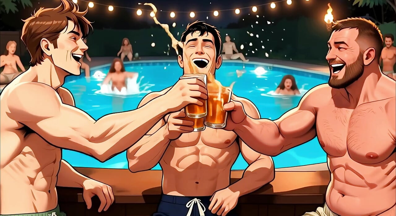 Cuck ehemann lässt ehefrau am pool von anderen männern gefickt werden