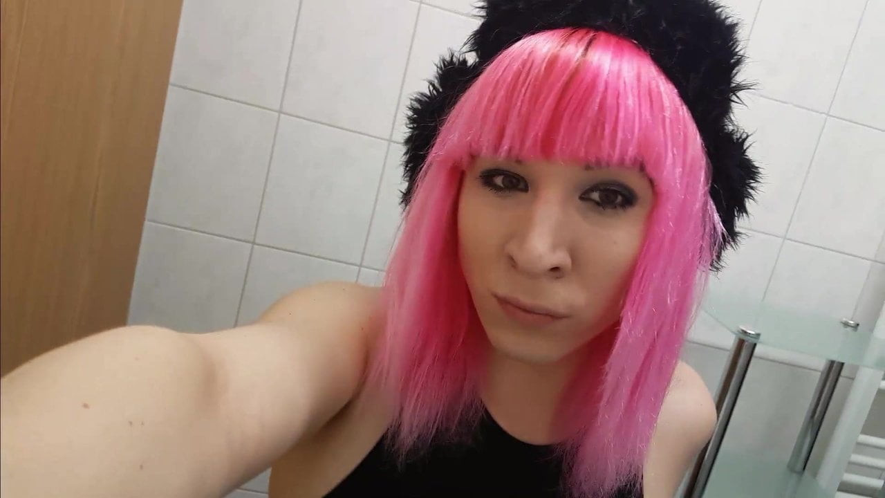 Amotharis Dance Pink Hair Tranny Femboy Crossdresser Emo