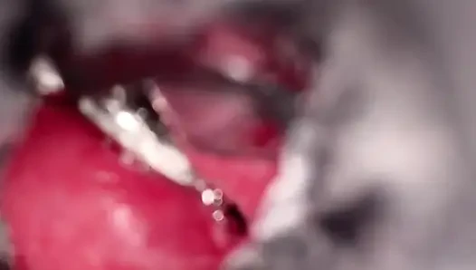 Fleshlight'ın içinde pirsingli yarak