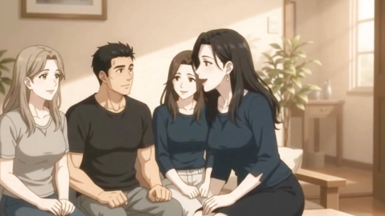 아내가 일찍 집에 돌아와서 남편이 친구랑 있는 걸 들킨다