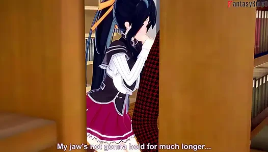 Akeno gibt mir einen blowjob in einer öffentlichen bibliothek - AUF DERER, DEREN NTR Madness Serie