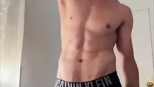Big Cock Fitness Man Masturbating Next to Window