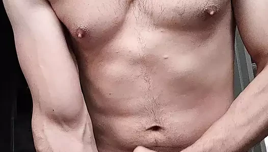 Nude striptease hot guy and masturbate