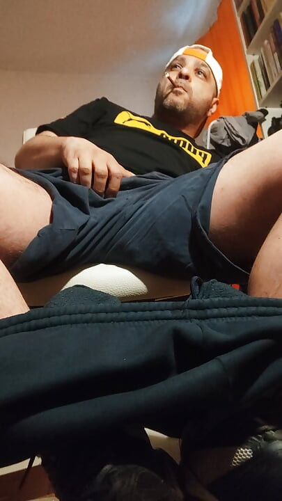 Turning on, sock play, and cumming