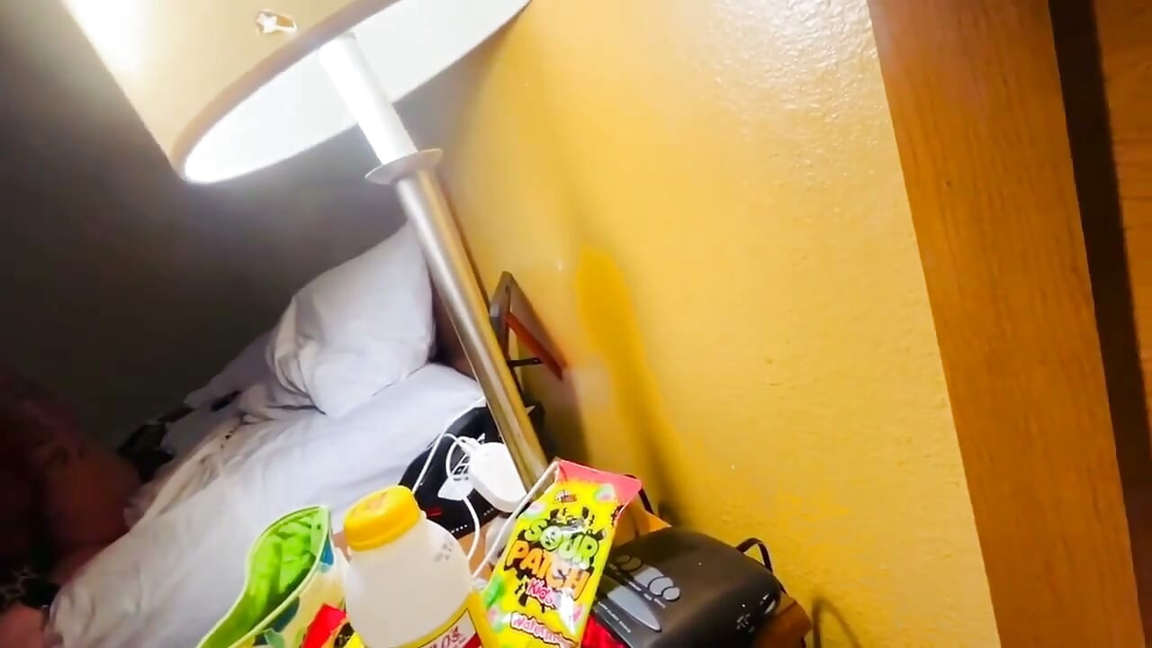 Wife Gets Spit Roasted by Her Husband and Their Friend in the Hotel.