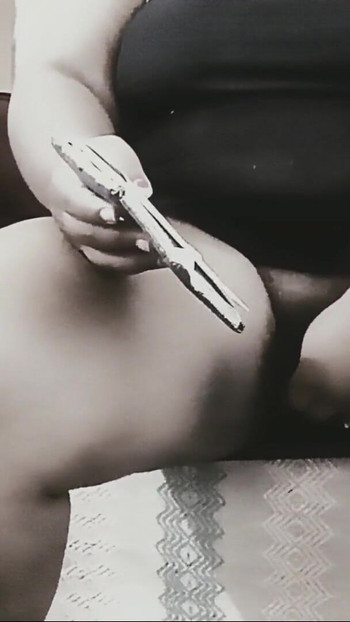 Captivating moment from "Auntie on the couch without panties"